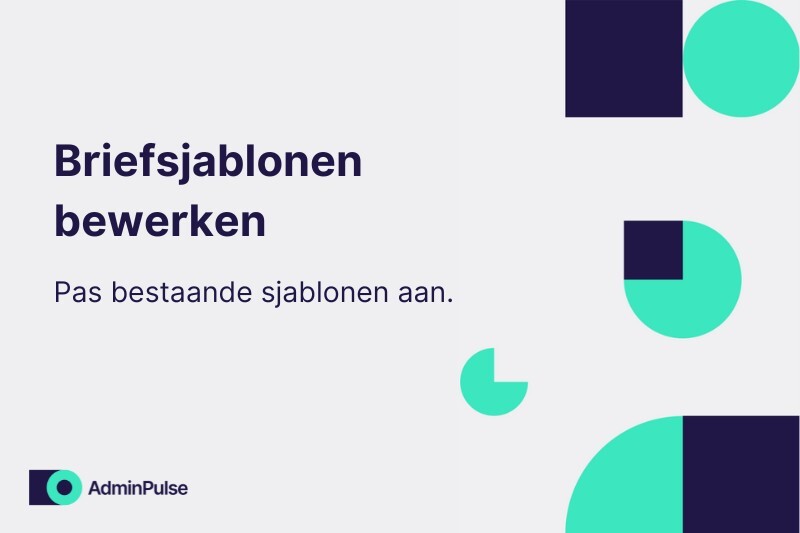 Briefsjablonen bewerken BE-NL