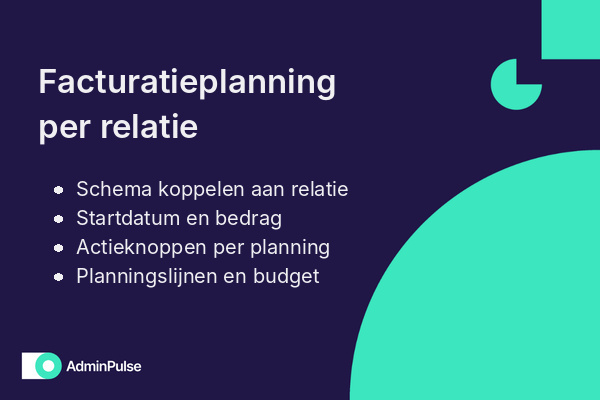 Facturatieplanning per relatie