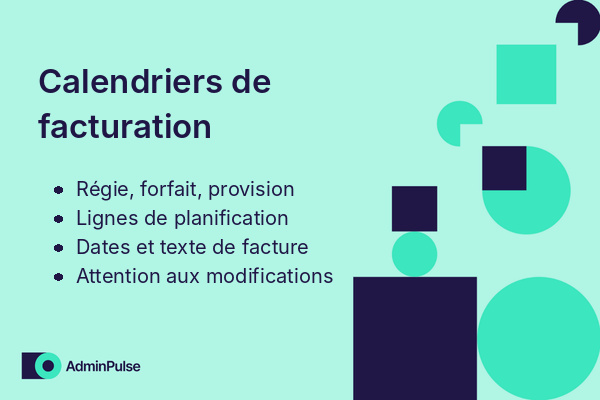 Calendriers de facturation