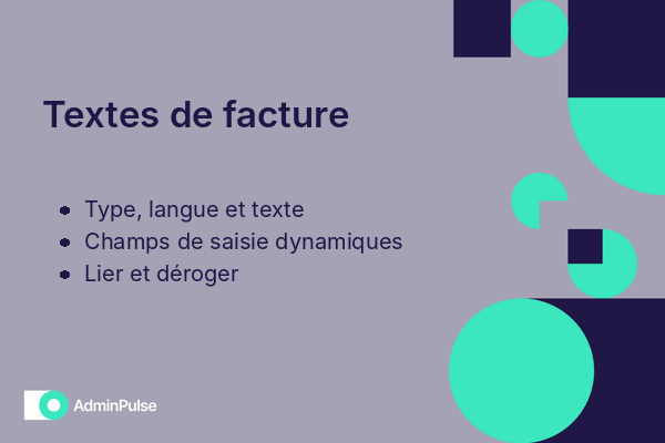Textes de facture