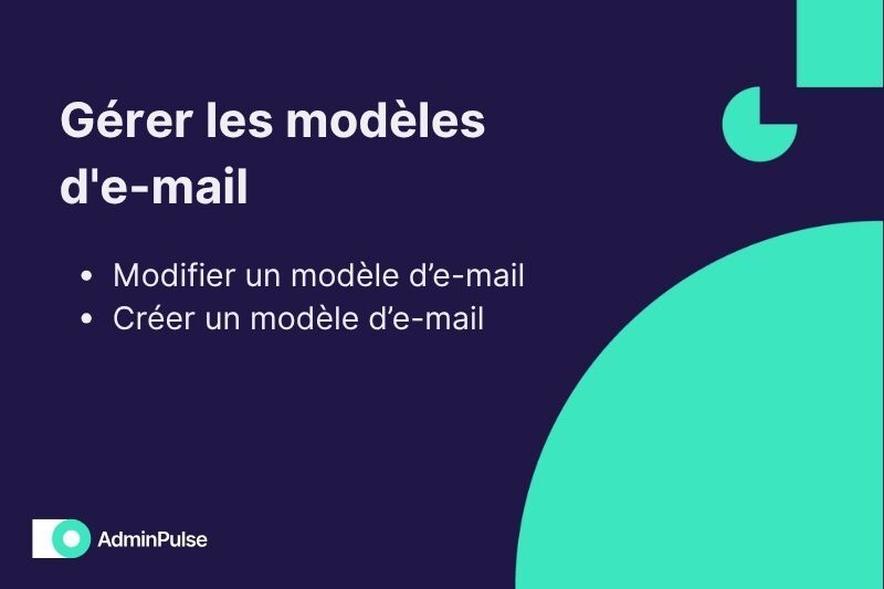 Gérer les modèles de-mails
