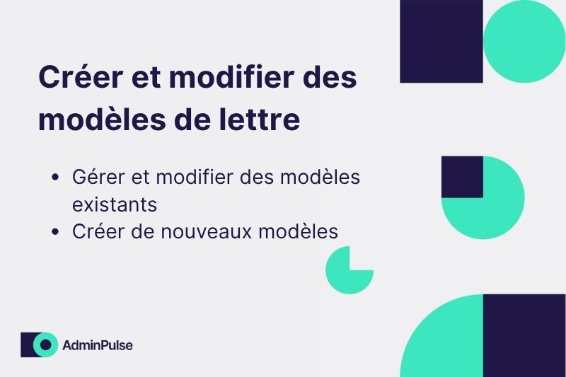 Créer et modifier des modèles de lettre