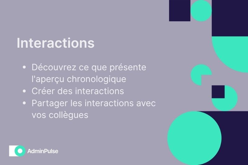 Chronologie des interactions