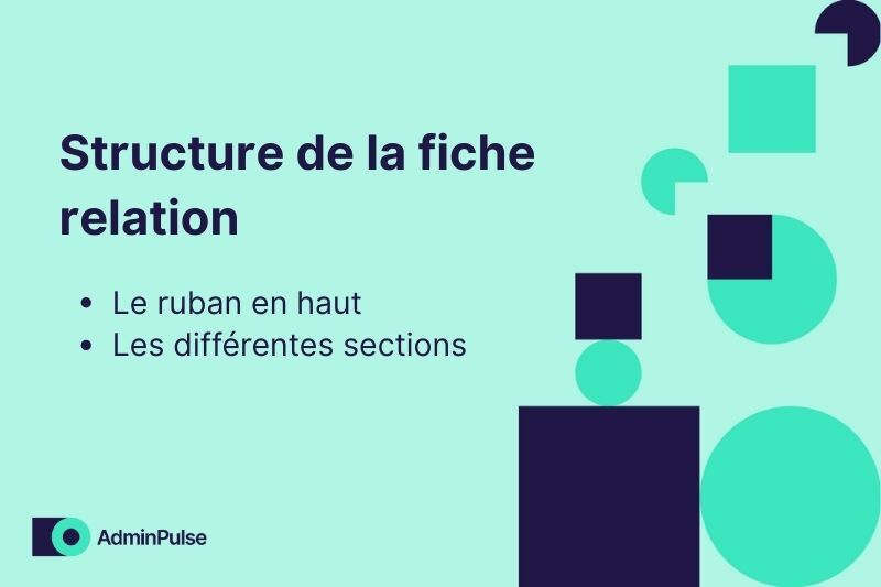 Structure de la fiche relation