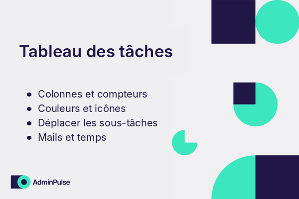 Tableau des tâches