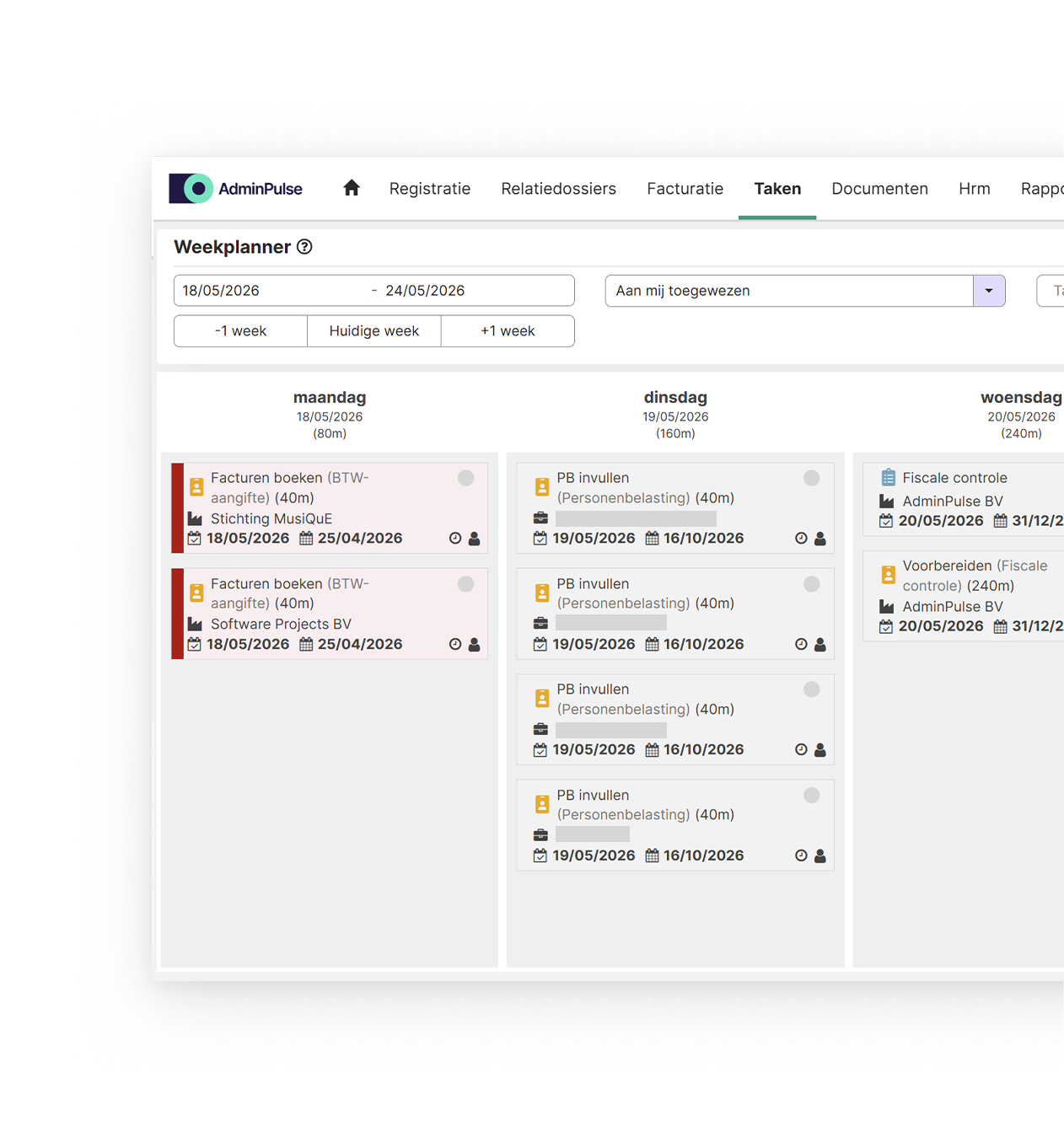 Capacity Planner - Weekplanner BE-NL